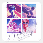 Ich bin Künstlerin Quadratischer Aufkleber (Vorderseite)