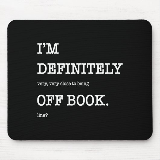 Ich bin kurz davor, das Buch wie Reader Book auswe Mousepad (Vorne)