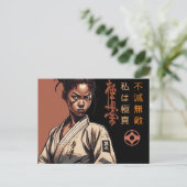 Ich bin Kyokushin - unzerbrechlich, unaufhaltsam,  Postkarte (Stehend Vorderseite)