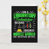 Ich bin Laborassistent Laboratory Pun Karte (Gelbe Blume)