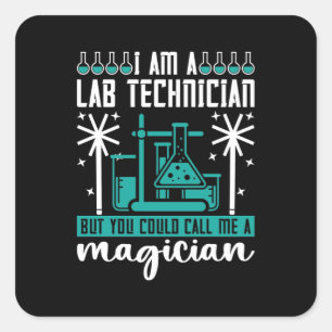 Ich bin Labrador Technician Laboratories Quadratischer Aufkleber
