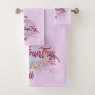 Ich bin Land Y'all, Cowgirl Badhandtuch Set