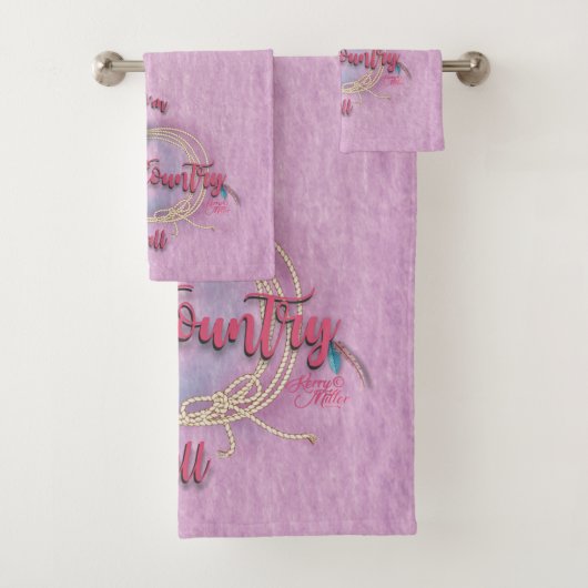 Ich bin Land Y'all, Cowgirl Badhandtuch Set (Insitu)