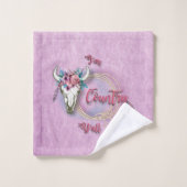 Ich bin Land Y'all, Cowgirl Badhandtuch Set (Waschlappen)