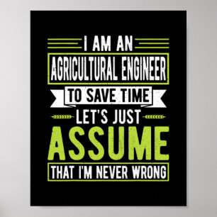 Ich bin Landwirtschaftsingenieur Witziger Bauer La Poster