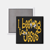 Ich bin lang zu Jesus Magnet (Vorderseite/Rückseite)