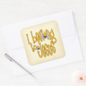 Ich bin lang zu Jesus Quadratischer Aufkleber (Umschlag)