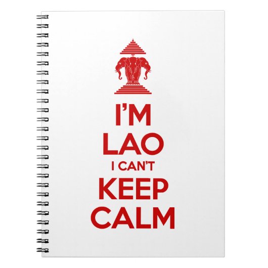 Ich bin Lao, ich kann nicht Ruhe Behalten haben Notizblock (Vorderseite)