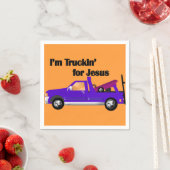 Ich bin Lastwagen für Jesus (Tow Truck) Serviette (Beispiel)