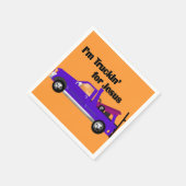 Ich bin Lastwagen für Jesus (Tow Truck) Serviette (Ecke)