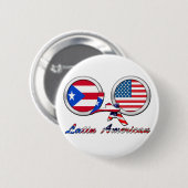 Ich bin lateinamerikanisches Boricua Button (Vorne & Hinten)