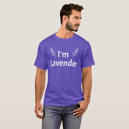 Ich bin Lavender Lazy Halloween-Kostüm T-Shirt (Vorne ganz)