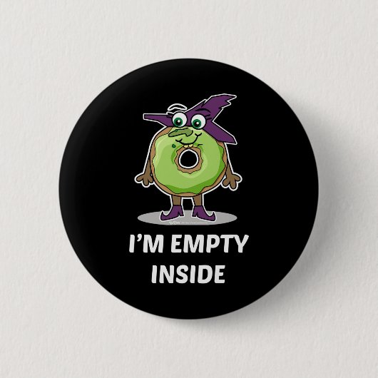 Ich bin leer im Halloween Donut Design Button (Vorderseite)
