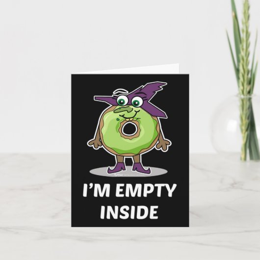 Ich bin leer im Halloween Donut Design Karte (Vorderseite)