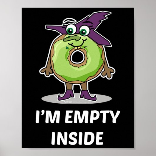 Ich bin leer im Halloween Donut Design Poster (Vorne)