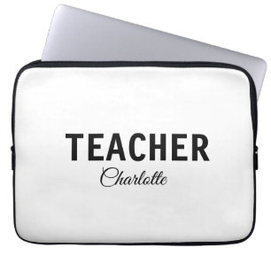 Ich bin Lehrer Schule College Fügen Sie Ihren Name Laptopschutzhülle