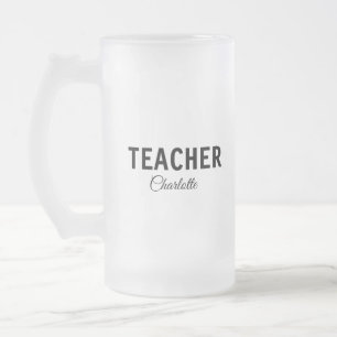 Ich bin Lehrer Schule College fügen Sie Ihren Name Mattglas Bierglas