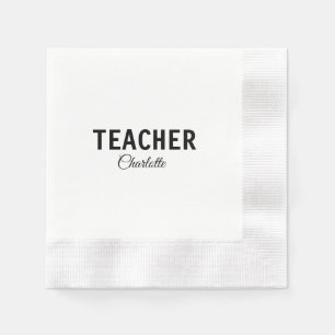 Ich bin Lehrer Schule College Fügen Sie Ihren Name Serviette