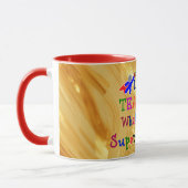 "Ich bin Lehrer. Was ist dein Superhelden-Power?" Tasse (Links)
