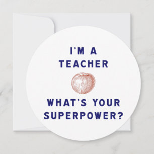 Ich bin Lehrerin [Apfel] Was ist deine Supermacht? Einladung