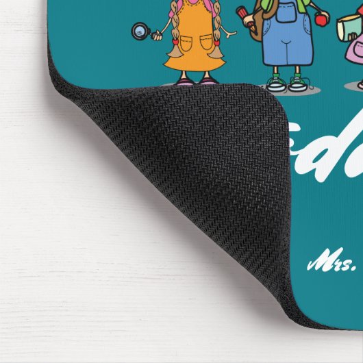 Ich bin Lehrerin. Individuelle Name-Geschenk Mousepad (Ecke)