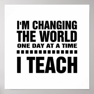 Ich bin Lehrerin. Kostenvoranschlag Typografie A Poster