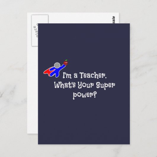 Ich bin Lehrerin - Lehrer-Spaß Postkarte (Vorne/Hinten)