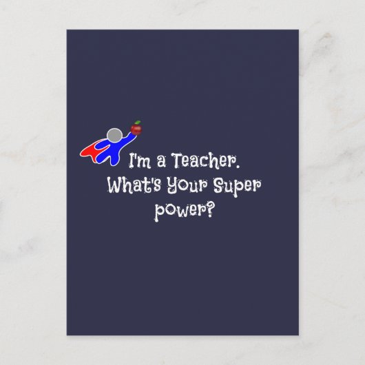 Ich bin Lehrerin - Lehrer-Spaß Postkarte (Vorderseite)