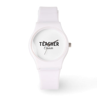 Ich bin Lehrschule Fügen Sie Ihren Namen Text simp Armbanduhr