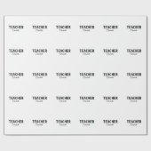 Ich bin Lehrschule Fügen Sie Ihren Namen Text simp Geschenkpapier (Flach)