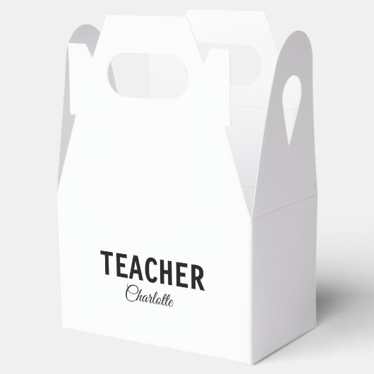 Ich bin Lehrschule Fügen Sie Ihren Namen Text simp Geschenkschachtel (Geöffnet)