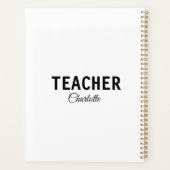 Ich bin Lehrschule Fügen Sie Ihren Namen Text simp Planer (Rückseite)