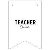 Ich bin Lehrschule Fügen Sie Ihren Namen Text simp Wimpelkette (Erste Fahne)