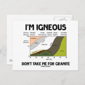 Ich bin leichtsinnig, nimm mich nicht für Granit Postkarte (Vorne/Hinten)