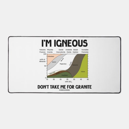 Ich bin leichtsinnig, nimm mich nicht für Granit Schreibtischunterlage (Vorderseite)