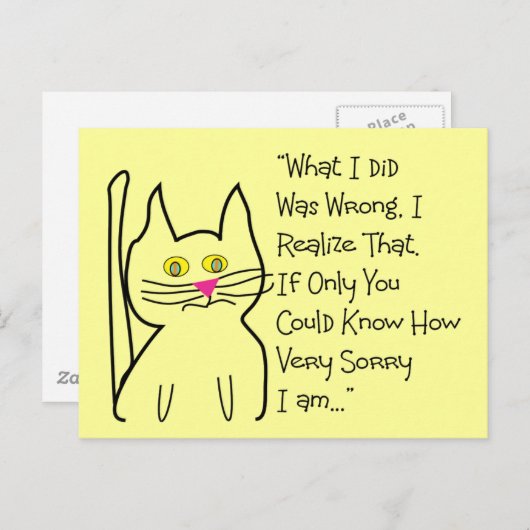 "Ich bin leider" Grußkarten - Katalogdesign Postkarte (Vorne/Hinten)