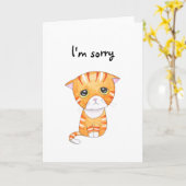 Ich bin leider traurig Orange Tabby Cat Anpassungs Karte (Gelbe Blume)