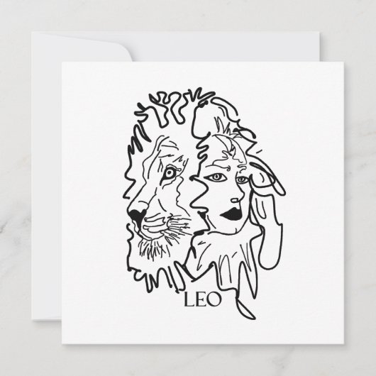 Ich bin LEO Feiertagskarte (Vorderseite)