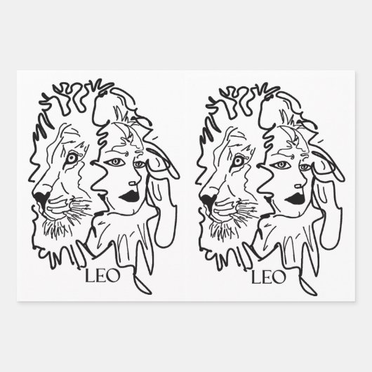 Ich bin LEO Geschenkpapier Set (Vorderseite 3)