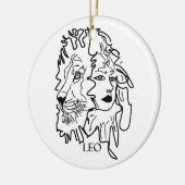 Ich bin LEO Keramik Ornament (Links)
