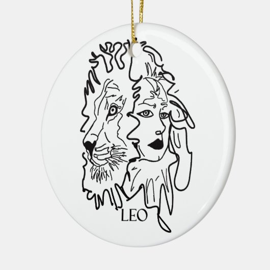 Ich bin LEO Keramik Ornament (Links)