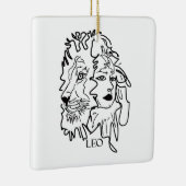 Ich bin LEO Keramikornament (Rechts)