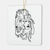 Ich bin LEO Keramikornament (Links)