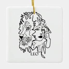 Ich bin LEO Keramikornament