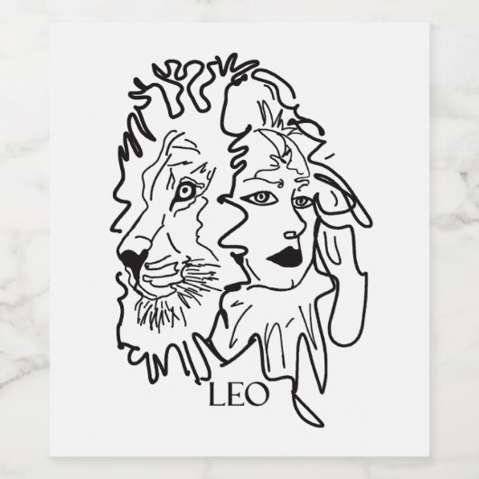 Ich bin LEO Weinetikett (Einzelnes Label)