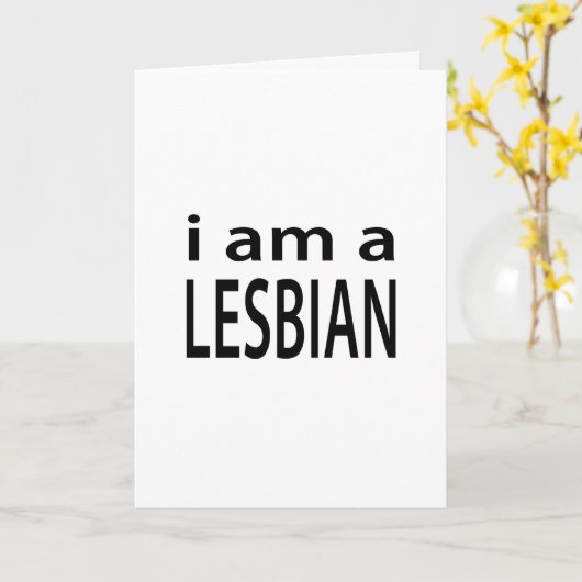 Ich bin lesbisch karte (Gelbe Blume)