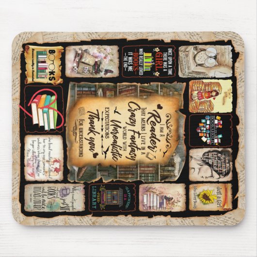 Ich bin Leser, buche Lover Blanket. Mousepad (Vorne)