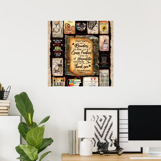 Ich bin Leser, buche Lover Blanket. Poster (Heimbüro)