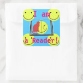 Ich bin Lesersticker Quadratischer Aufkleber (Tasche)