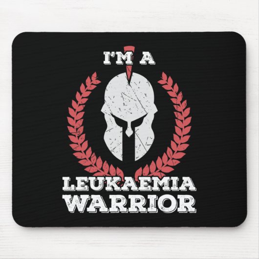 Ich bin Leukämie Warrior Leukämie Bewusstsein Mousepad (Vorne)